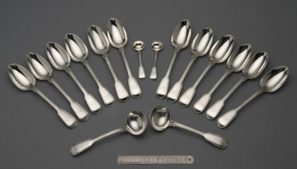 Georgian Silver Flatware Set (17 pieces)